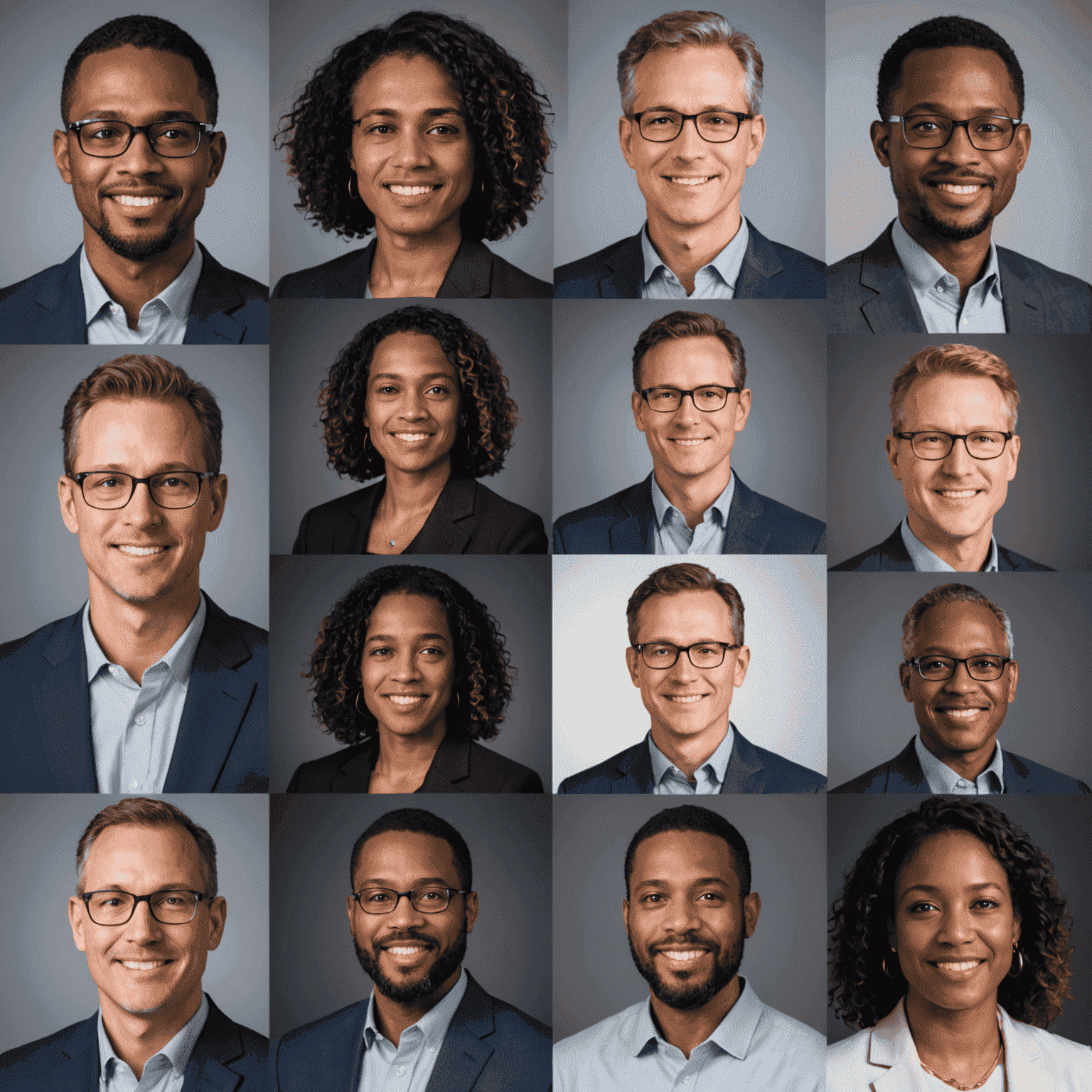 Collage of professional headshots featuring diverse speakers and experts in data science, AI, and analytics